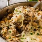 A pan of Hamburger casserole