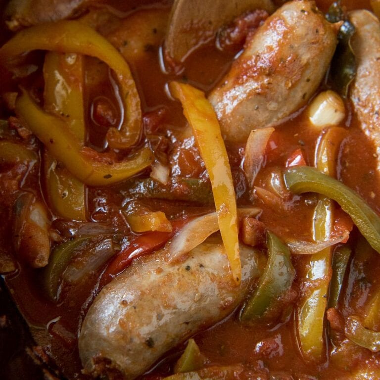 Crockpot Sausage and Peppers