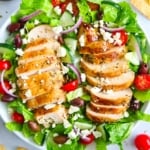 greek chicken salad social media image