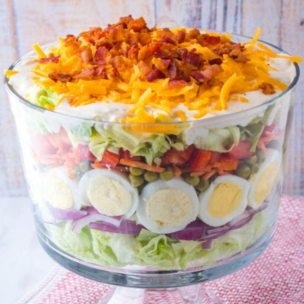 7 Layer Salad With Homemade Dressing YellowBlissRoad 7-layer-salad-with-homemade-dressing-yellowblissroad
