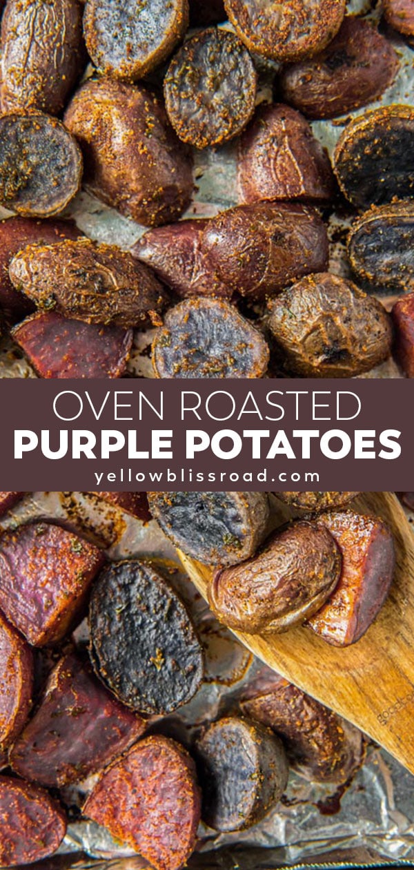 Healthy Roasted Purple Potatoes Recipe | YellowBlissRoad.com