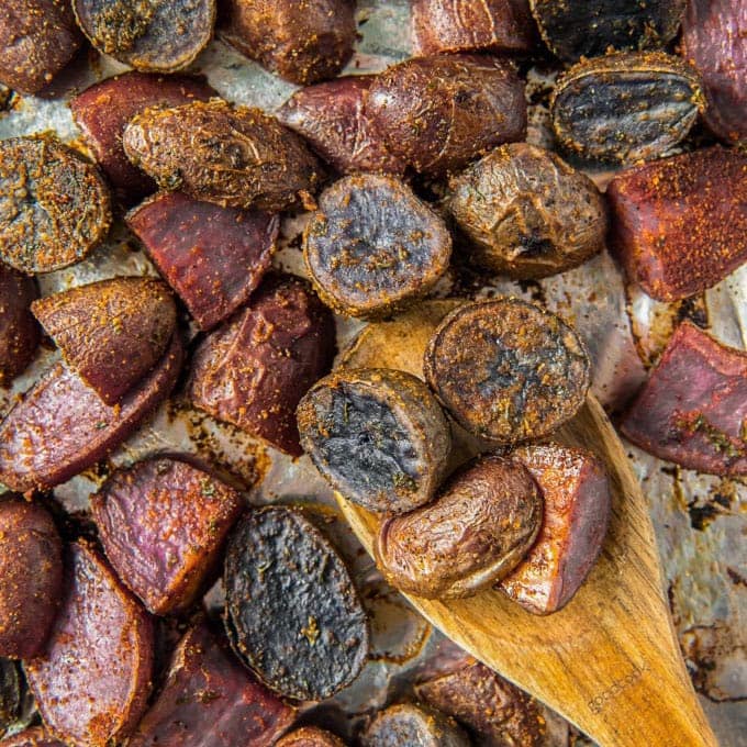 Oven Roasted Purple Potatoes - Simple Awesome Cooking