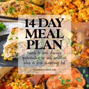 14 Day Meal Plan (for Self Isolation)