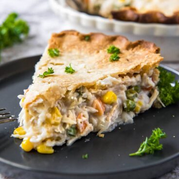 A slice of Chicken Pot Pie.