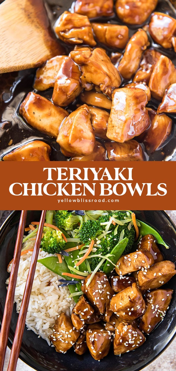 Easy Teriyaki Chicken Bowl | YellowBlissRoad.com