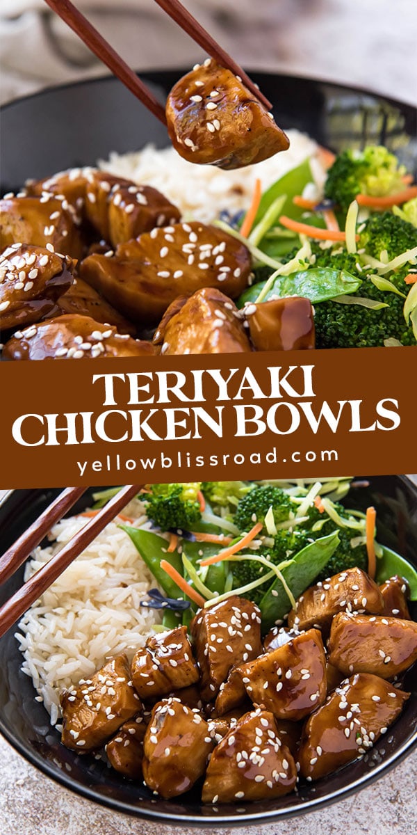Easy Teriyaki Chicken Bowl | YellowBlissRoad.com
