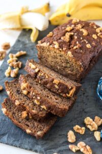 slices of the best banana nut bread