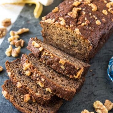 slices of the best banana nut bread