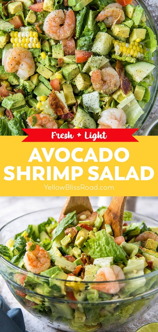 Avocado Shrimp Salad with Cilantro Lime Vinaigrette