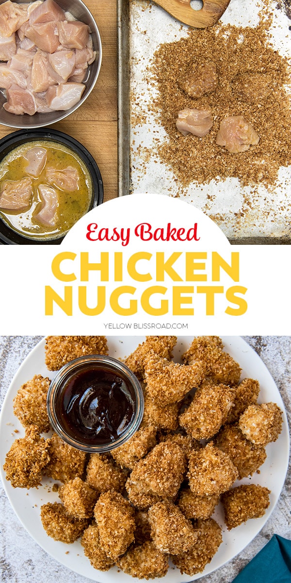 Baked Homemade Chicken Nuggets | YellowBlissRoad.com
