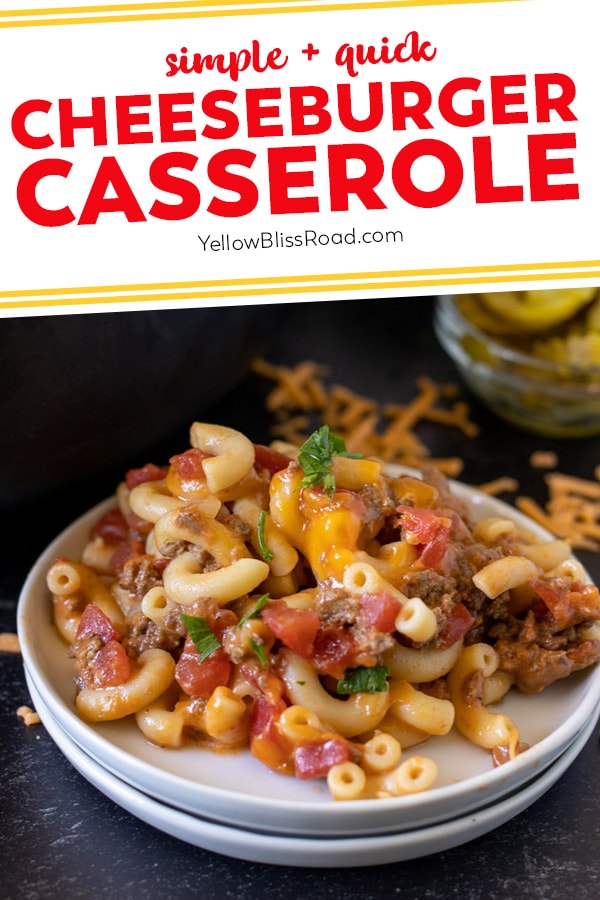 Skillet Cheeseburger Casserole | YellowBlissRoad.com