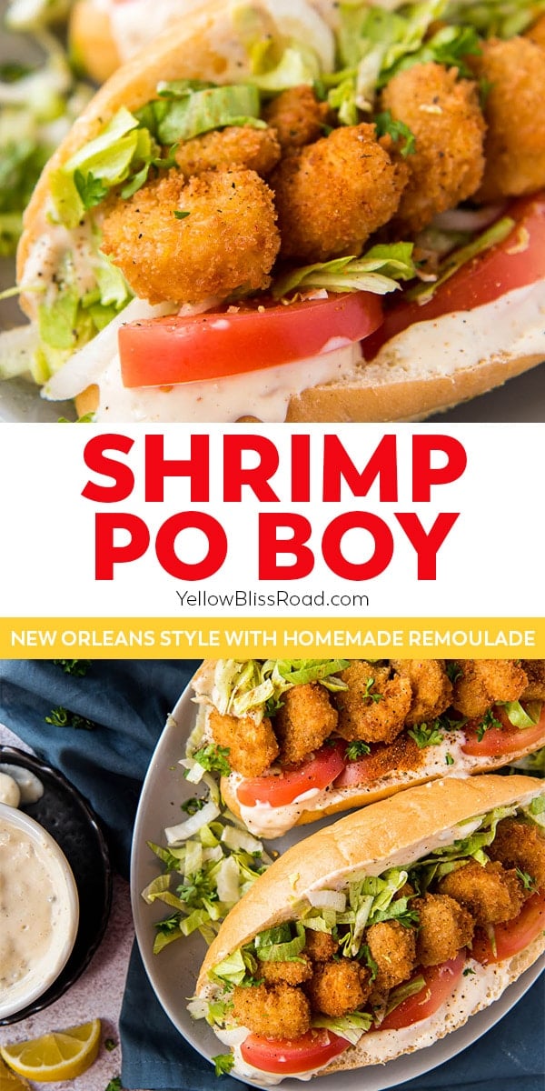 Shrimp Po Boy Sandwich (Authentic New Orleans) | YellowBlissRoad.com