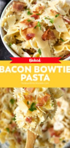 pin for pinterest with bowtie pasta and text