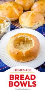 Easy Homemade Bread Bowls | YellowBlissRoad.com