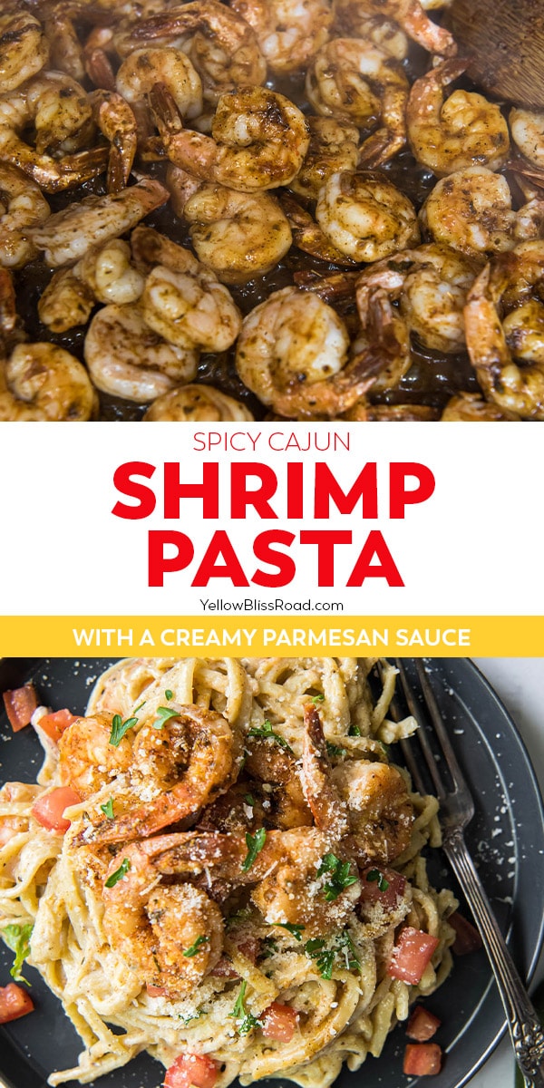 Creamy Cajun Shrimp Pasta | YellowBlissRoad.com