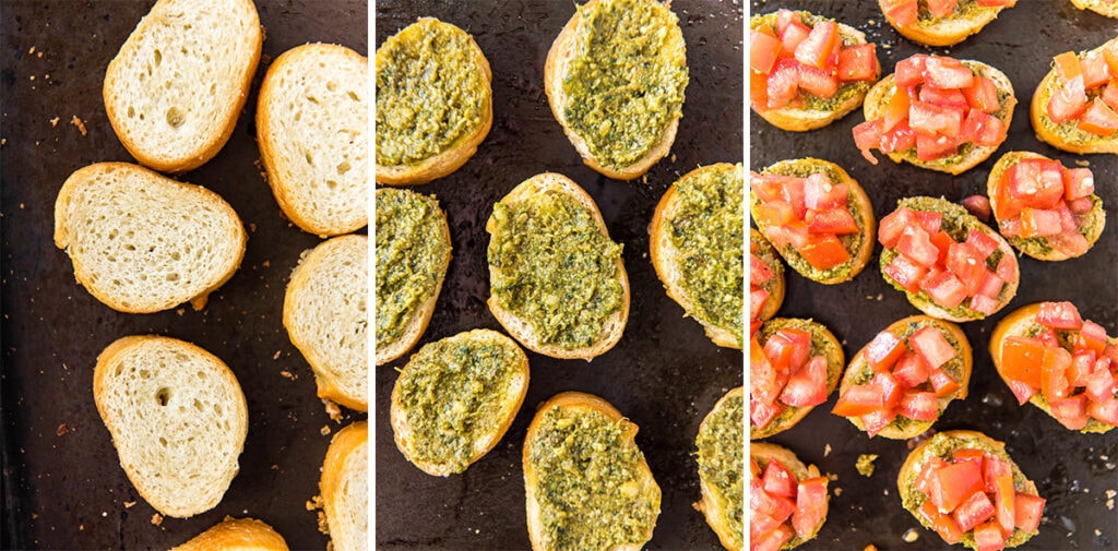 Easy Pesto Bruschetta Appetizer Recipe