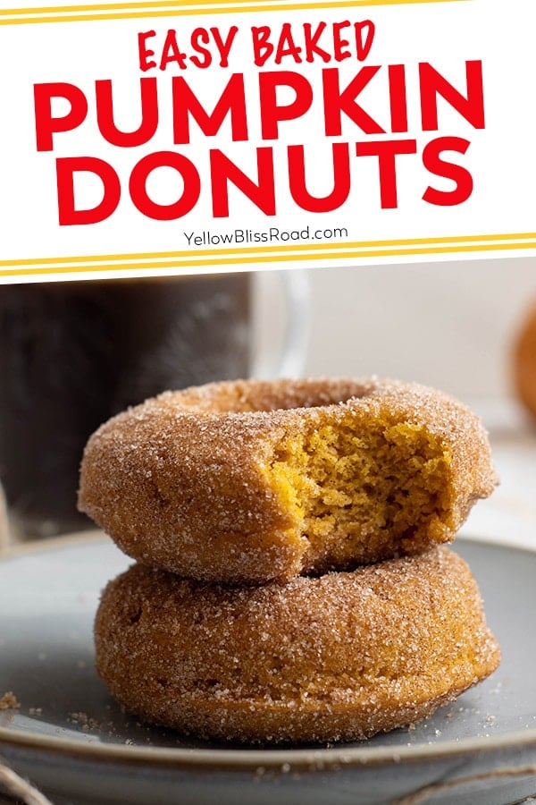 Baked Pumpkin Donuts are perfect the perfect fall treat! They are full of pumpkin spiced flavor, with a delicate cinnamon sugar coating.