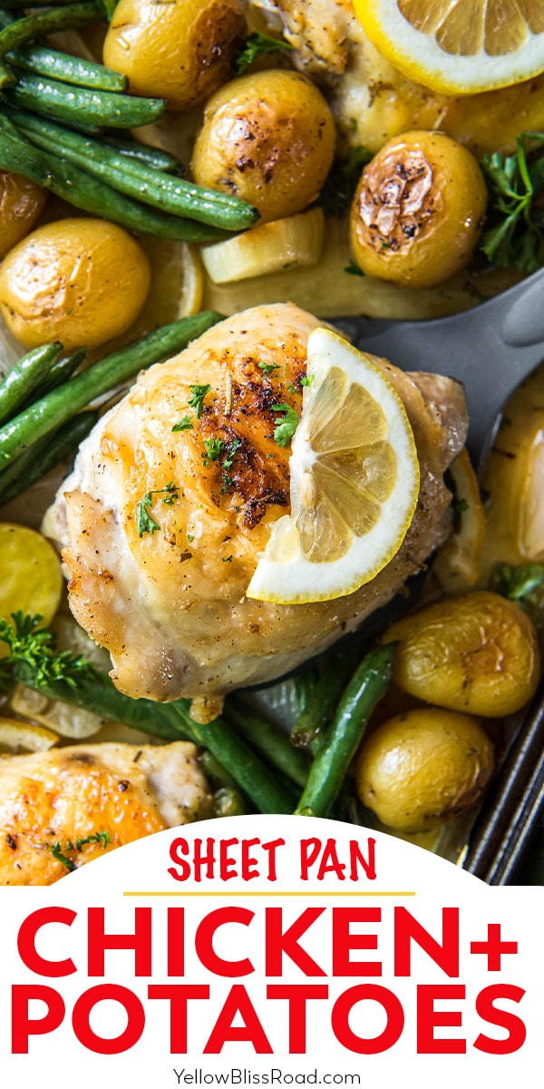 Sheet Pan Chicken and Potatoes Recipe | YellowBlissRoad.com