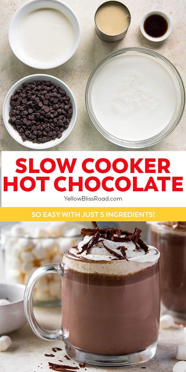 pinnable image for slow cooker hot chocolate