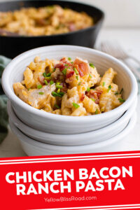 One Pot Bacon Chicken Ranch Pasta Crack Chicken Pasta