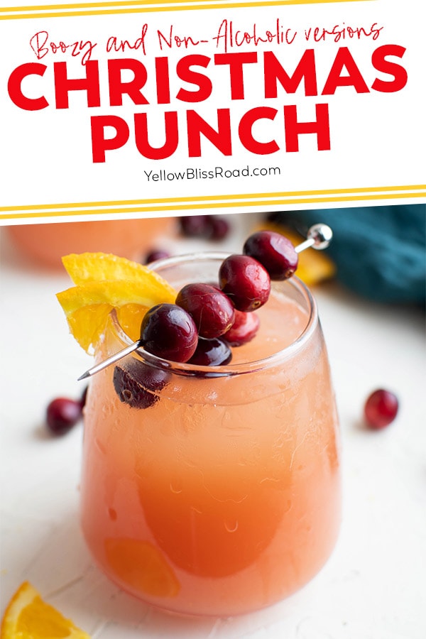 Christmas Punch (Holiday Punch Recipe) | YellowBlissRoad.com