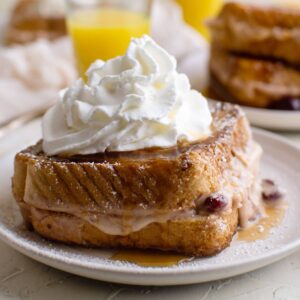 Cranberry Cream Cheese Stuffed French Toast