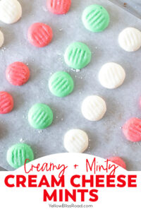 Easy Cream Cheese Mints Recipe | YellowBlissRoad.com