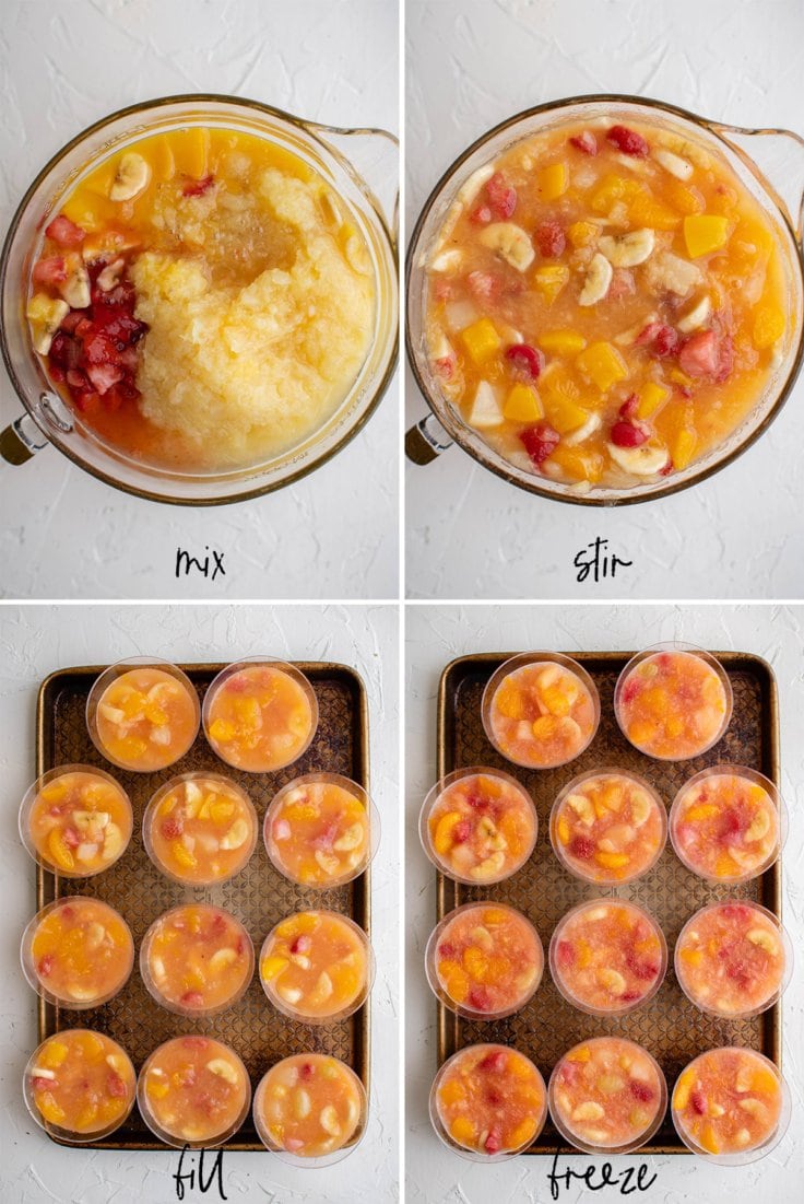 Slushy Frozen Fruit Cups Recipe | YellowBlissRoad.com