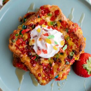 Crunchy French Toast with Fruity Pebbles