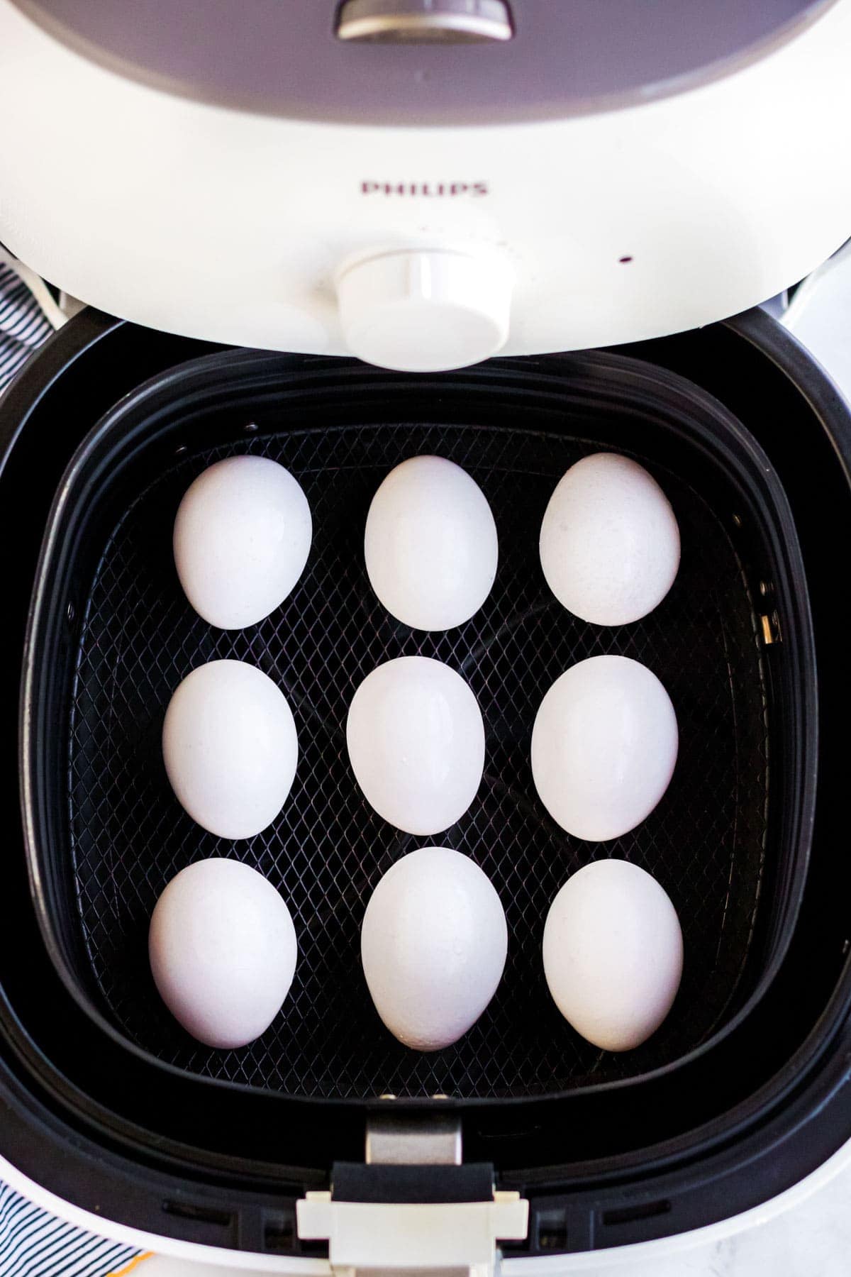 eggs in an air fryer basket