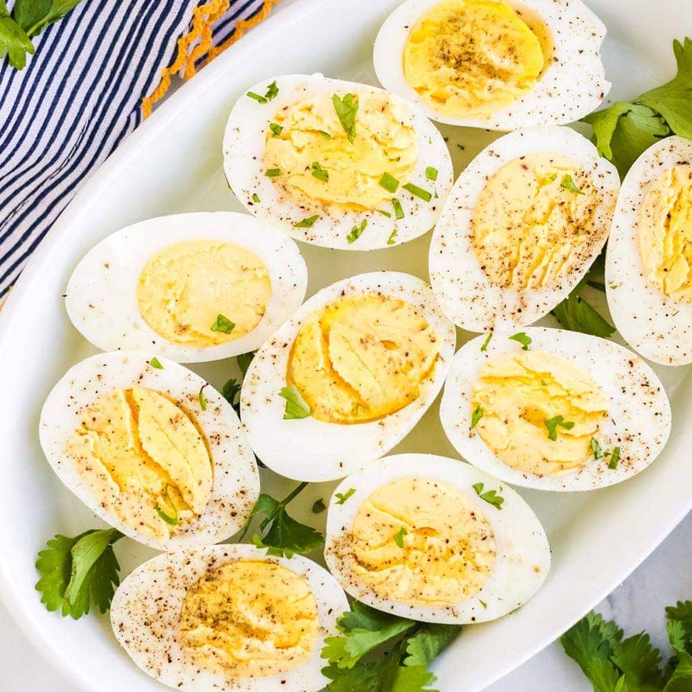 Make hard boiled eggs in the air fryer with this easy hand-off
