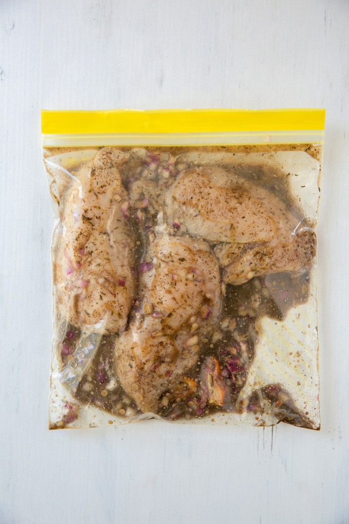 jerk marinade in a bag with chicken breasts