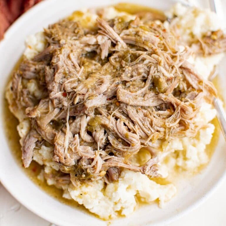 Slow Cooker Chile Verde and Mashed Potatoes Yellow Bliss Road