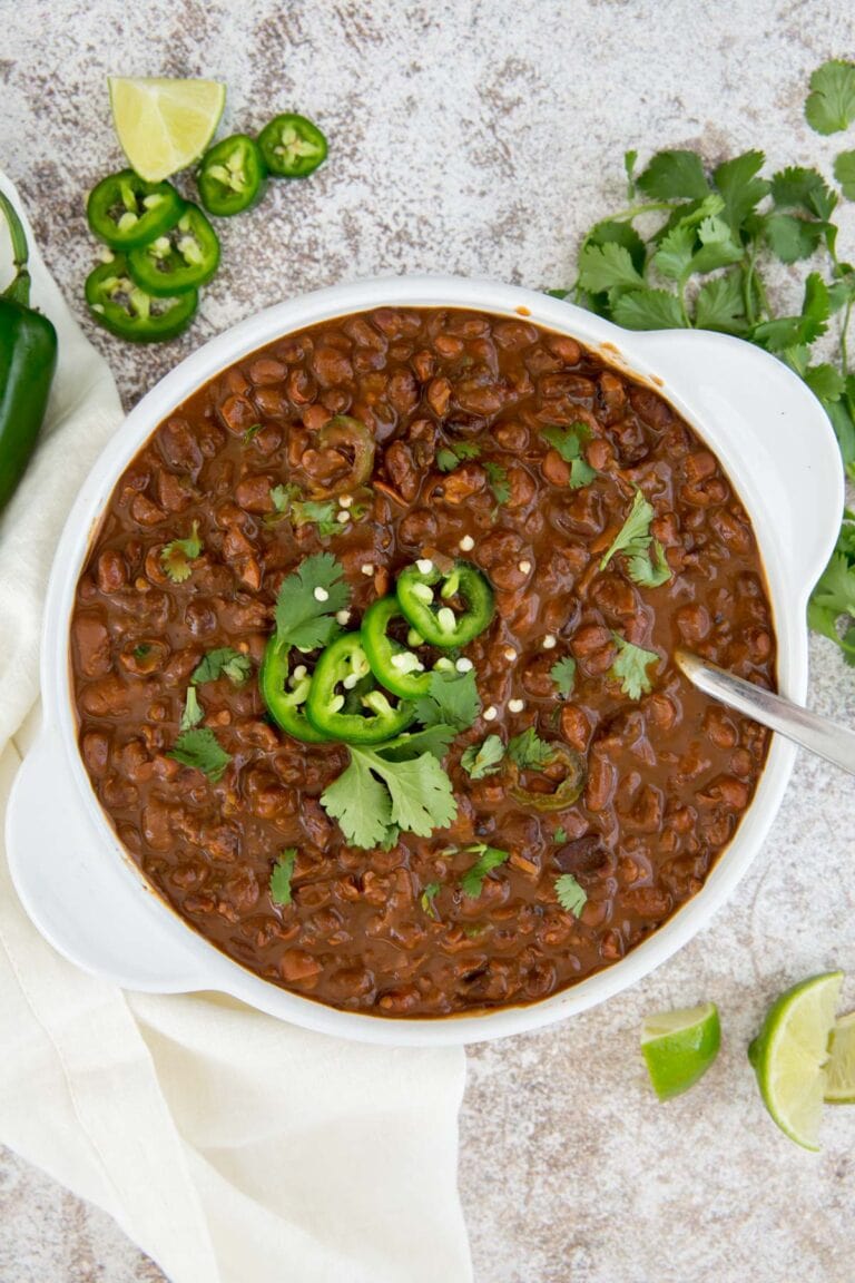 Mexican Beans (Slow Cooker Pinto Beans) | YellowBlissRoad.com