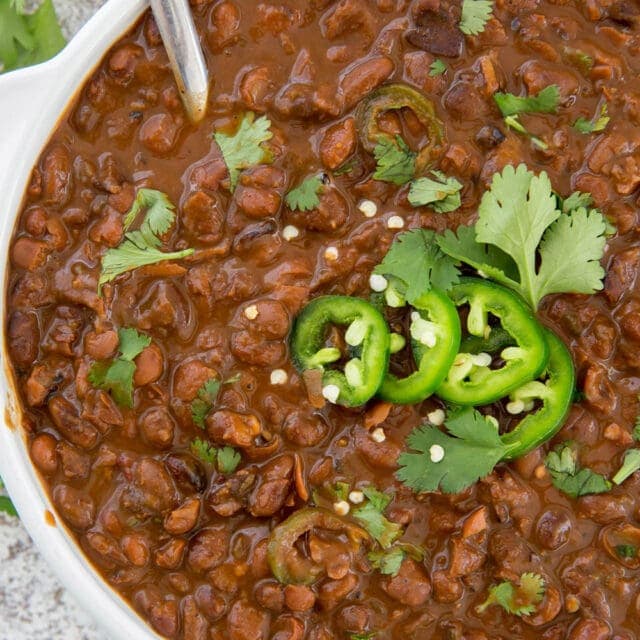 Mexican Beans (Slow Cooker Pinto Beans)
