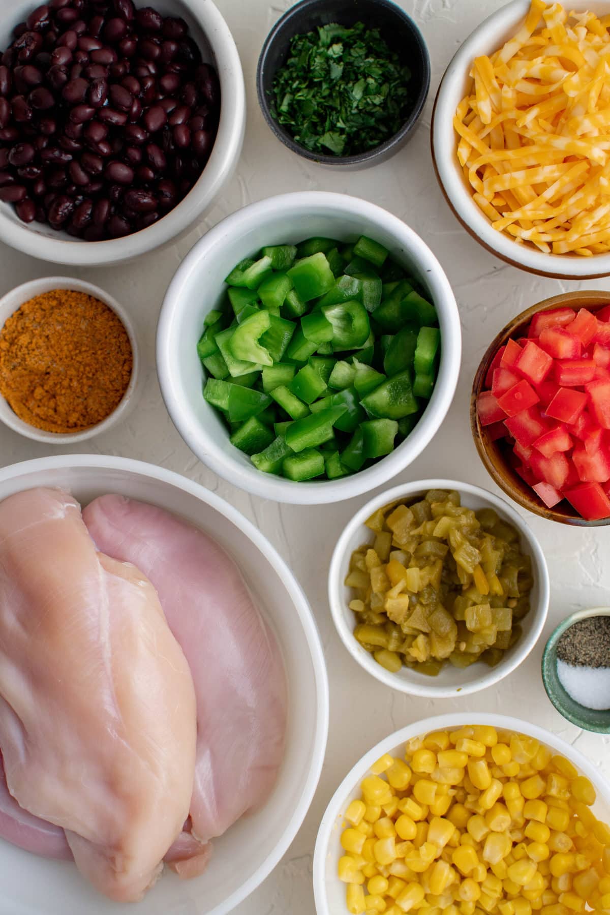 ingredients to make southwest chicken bake