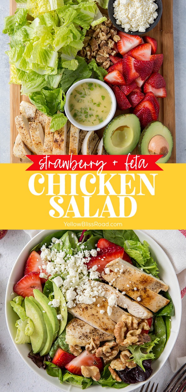 Chicken Strawberry Salad Bowls for Beautiful Clean Eats!