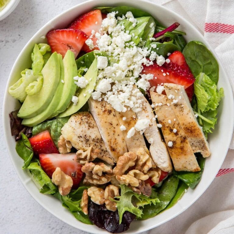 Strawberry Chicken Salad with Citrus Vinaigrette | YellowBlissRoad.com