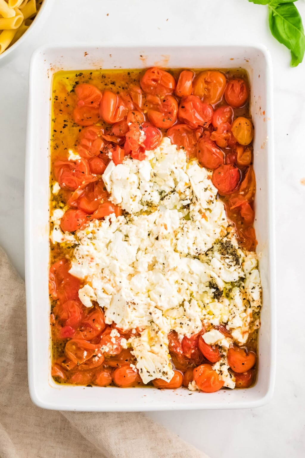 Baked Feta Pasta with Roasted Tomatoes Yellow Bliss Road