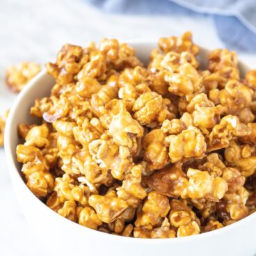 Bowl of caramel popcorn