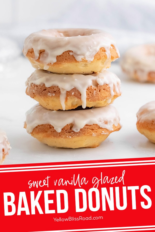 Vanilla Glazed Baked Donuts