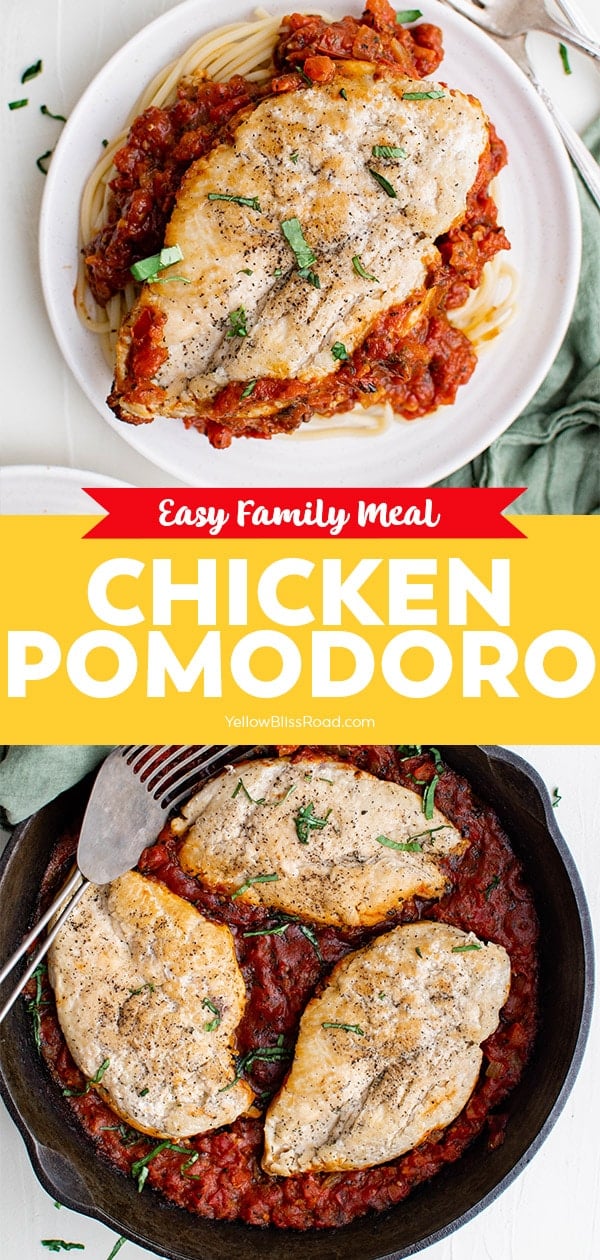 Skillet Chicken Pomodoro Recipe | YellowBlissRoad.com