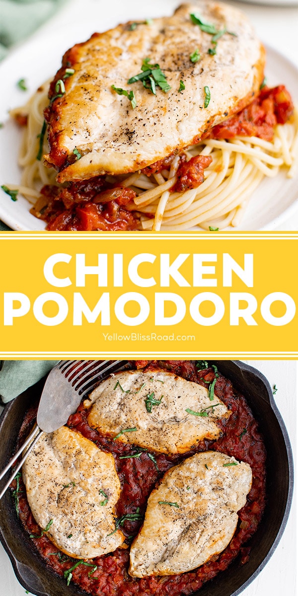 Skillet Chicken Pomodoro Recipe | YellowBlissRoad.com