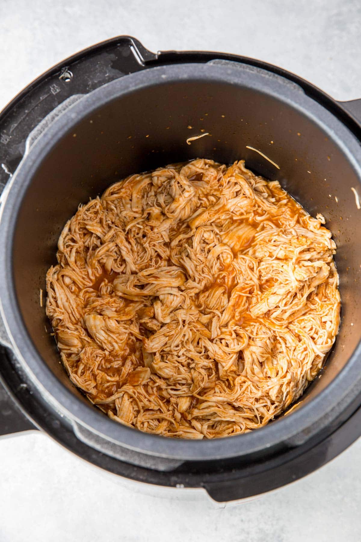 instant pot with bbq shredded chicken