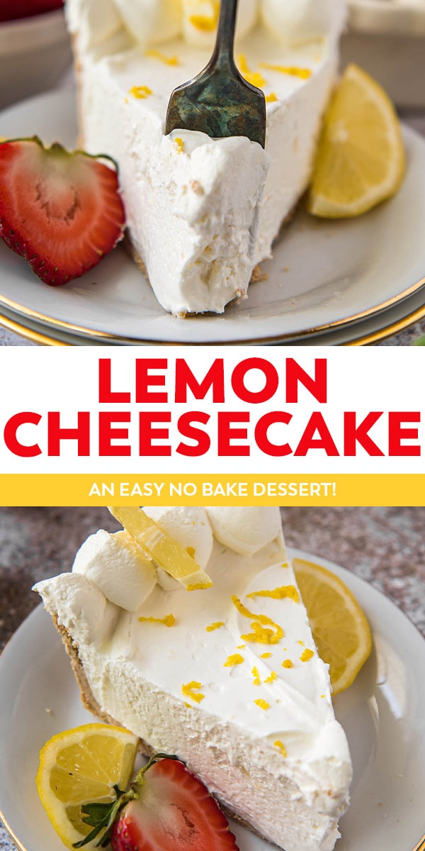 No Bake Lemon Cheesecake | YellowBlissRoad.com