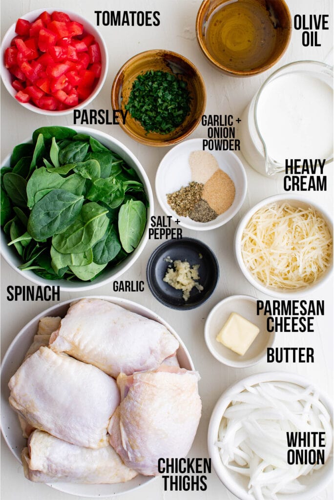 Ingredients for tuscan chicken