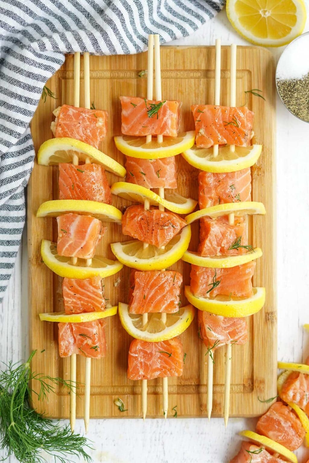 Easy Grilled Salmon Kabobs
