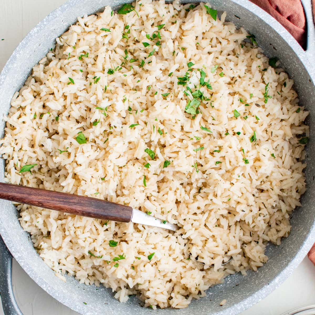 Seasoned Rice with Herbs and Garlic - Better than a boxed mix
