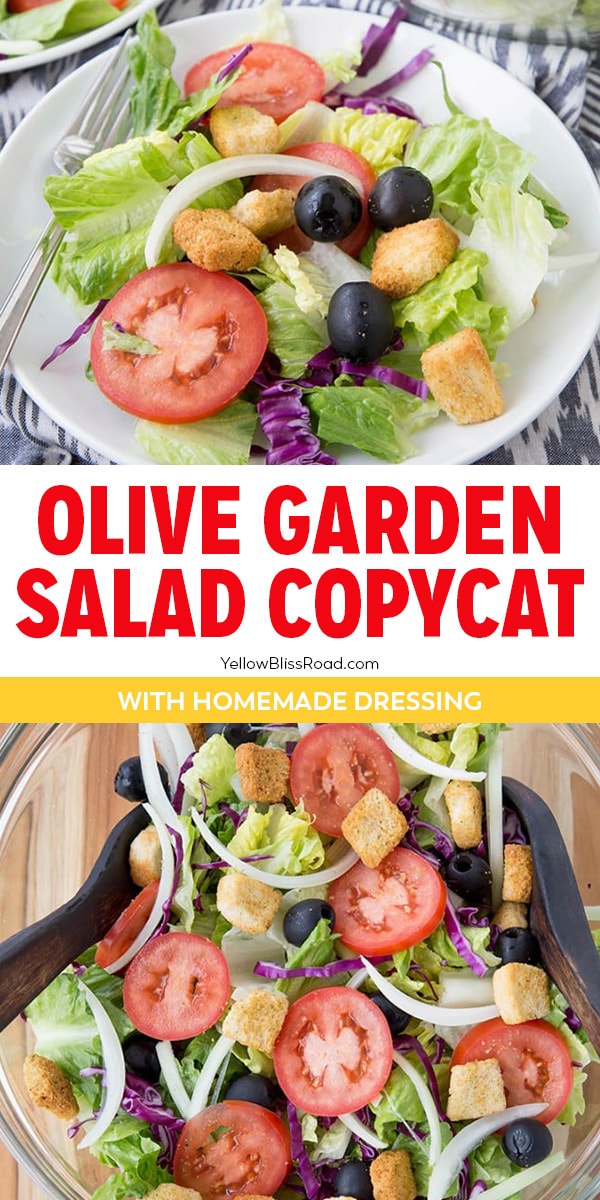 Copycat Olive Garden Salad and Dressing - Devour Dinner