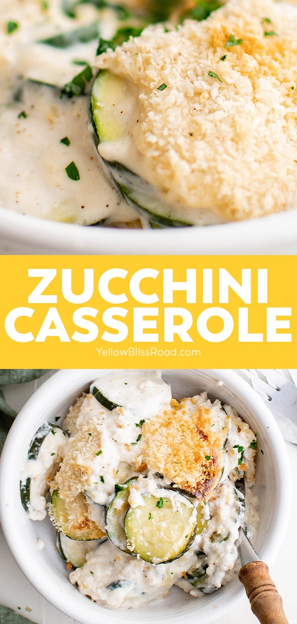 The Best Cheesy Zucchini Casserole | YellowBlissRoad.com